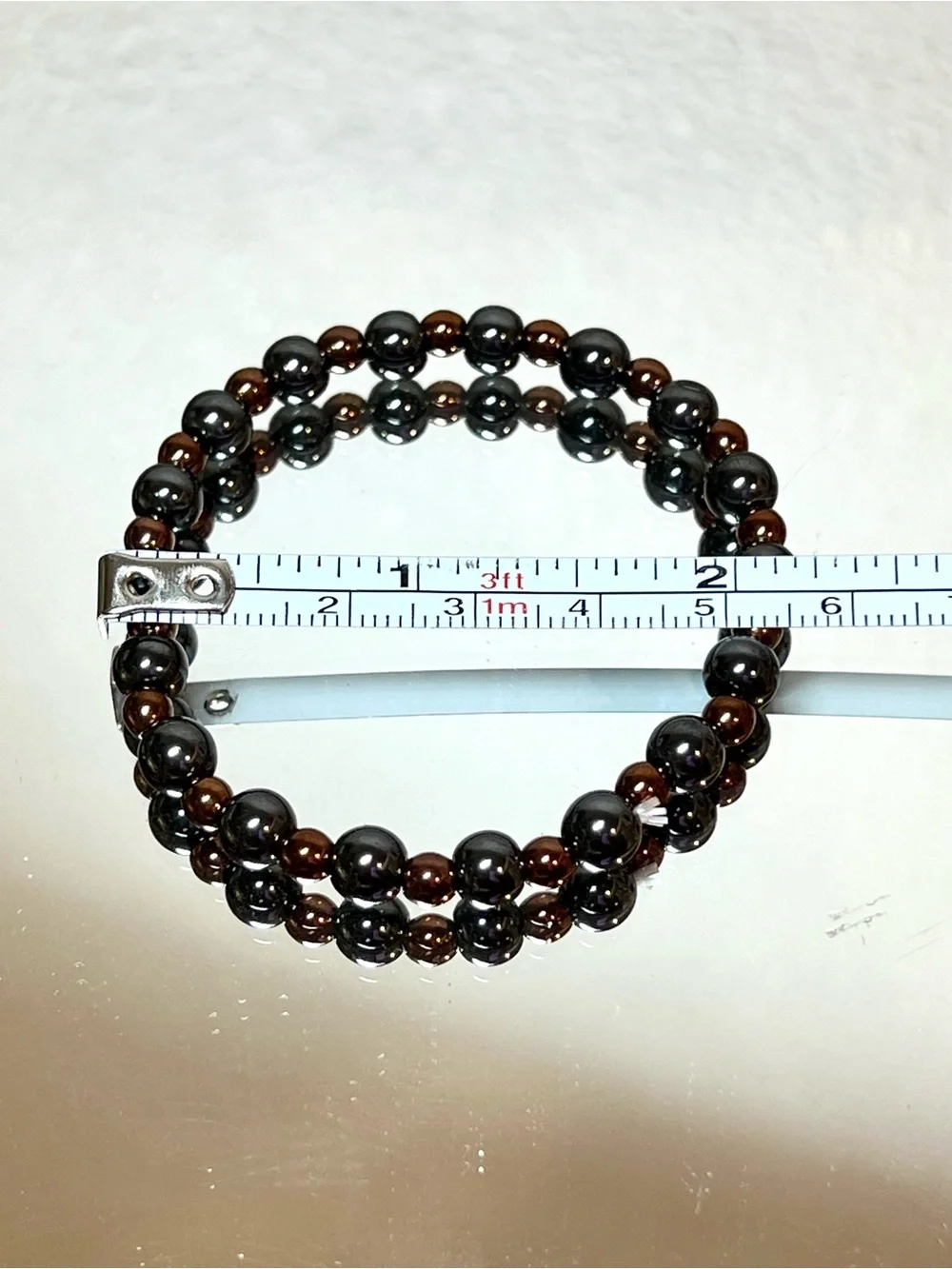 ☀️☀️2/$10 Hematite &Copper Small Beaded Stretch Bracelet | Tight Stretch | Kids’